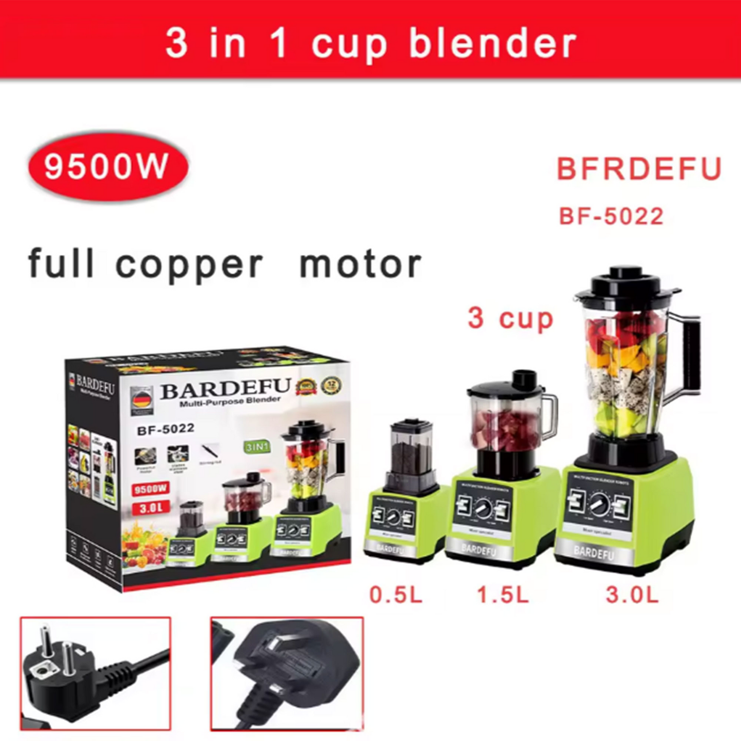 خلاط 6 في 1 9500 وات BARDEFU