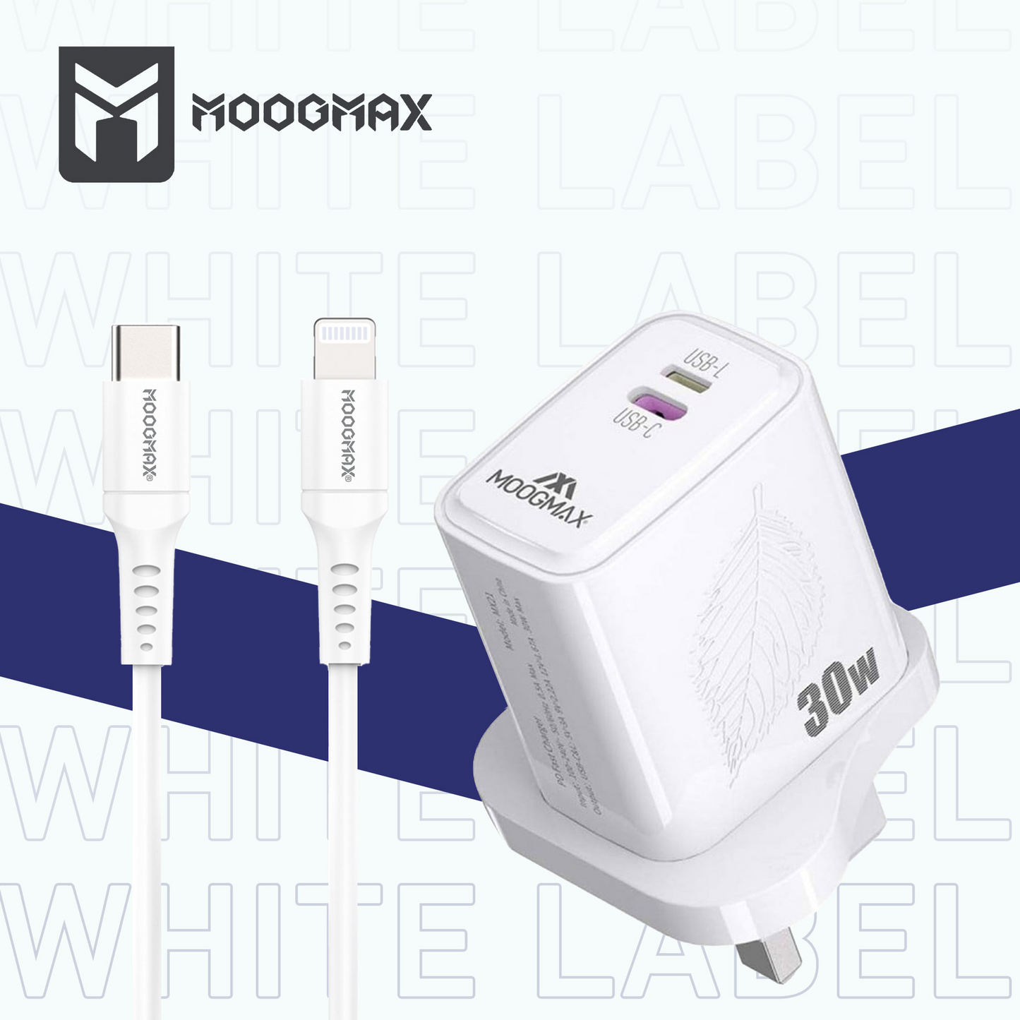 • رأس شاحن + كابل معتمد من أبل للشحن السريع (ضمان عامين)